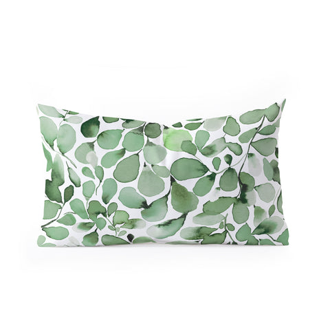 Ninola Design Foliage Green Oblong Throw Pillow
