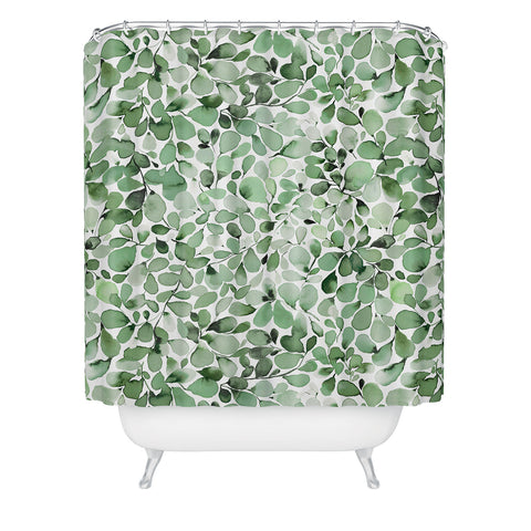 Ninola Design Foliage Green Shower Curtain