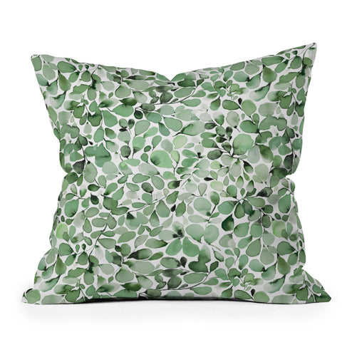 Ninola Design Foliage Green Throw Pillow