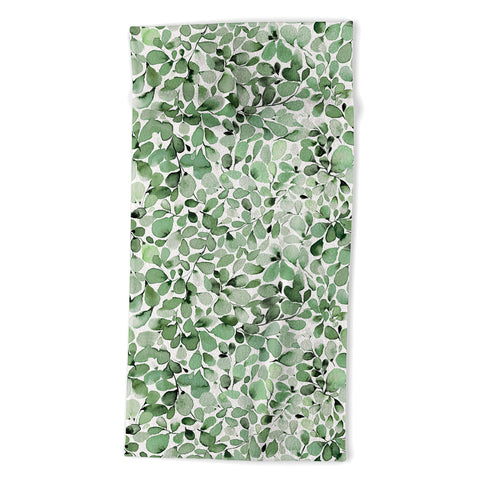 Ninola Design Foliage Green Beach Towel