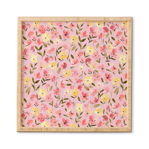 Ninola Design Fresh flowers Pink Framed Wall Art