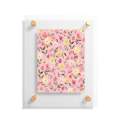 Ninola Design Fresh flowers Pink Floating Acrylic Print