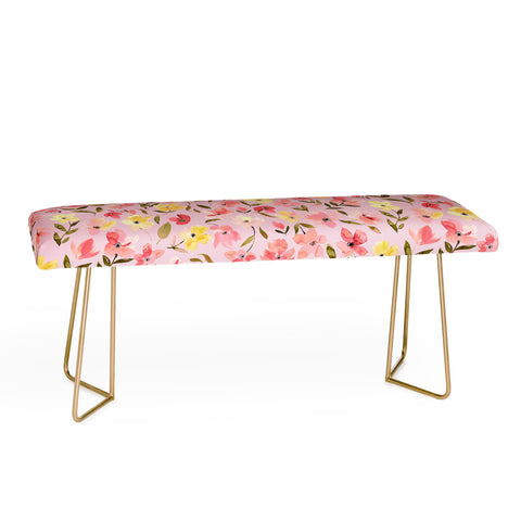 Ninola Design Fresh flowers Pink Bench