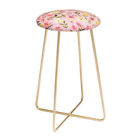 Ninola Design Fresh flowers Pink Counter Stool