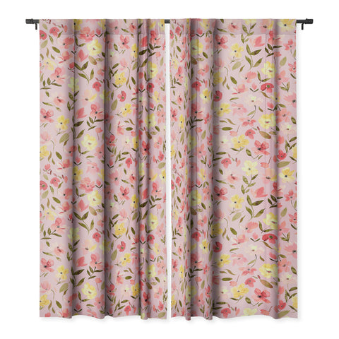 Ninola Design Fresh flowers Pink Blackout Non Repeat