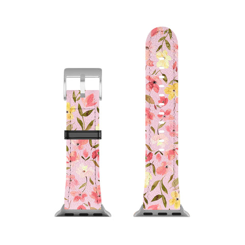 Ninola Design Fresh flowers Pink Apple Watch Band
