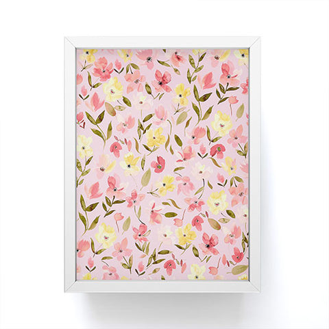 Ninola Design Fresh flowers Pink Framed Mini Art Print