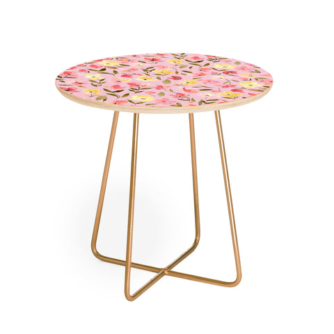 Ninola Design Fresh flowers Pink Round Side Table