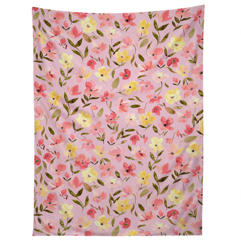 Ninola Design Fresh flowers Pink Tapestry