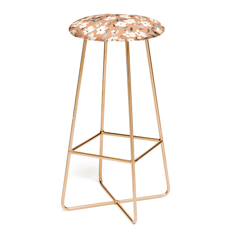 Ninola Design Fresh romantic flowers Copper Bar Stool