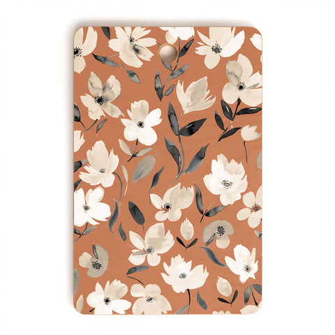 Ninola Design Fresh romantic flowers Copper Cutting Board Rectangle