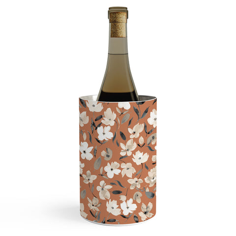 Ninola Design Fresh romantic flowers Copper Wine Chiller