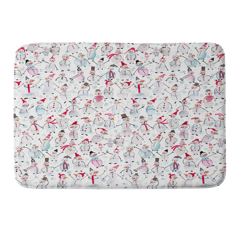 Ninola Design Friendly snowmen Memory Foam Bath Mat