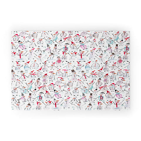 Ninola Design Friendly snowmen Welcome Mat