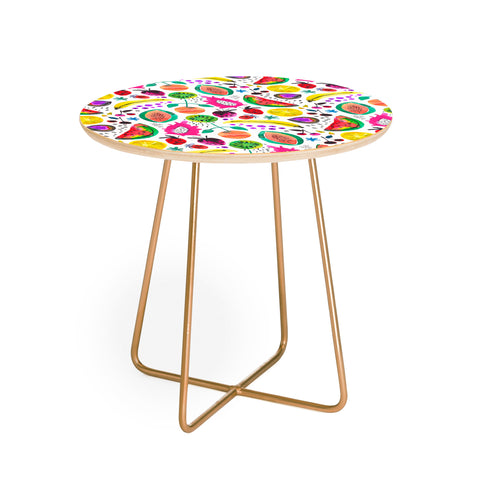 Ninola Design Fruits Pitaya Papaya Pawpaw Round Side Table