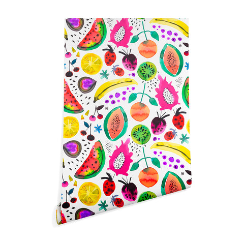 Ninola Design Fruits Pitaya Papaya Pawpaw Wallpaper