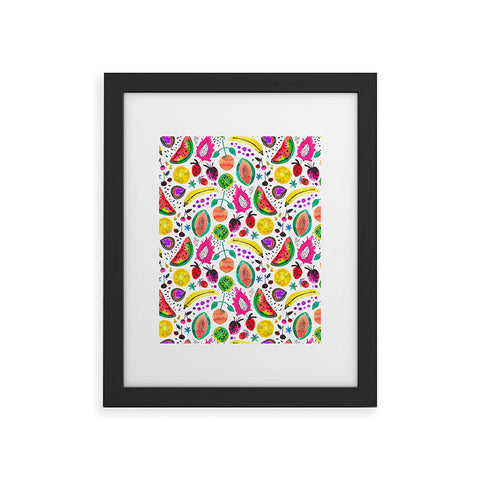 Ninola Design Fruits Pitaya Papaya Pawpaw Framed Art Print