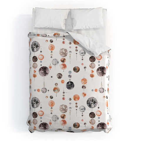 Ninola Design Full Moons Astronomy Duvet Cover