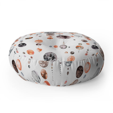 Ninola Design Full Moons Astronomy Floor Pillow Round
