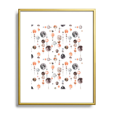 Ninola Design Full Moons Astronomy Metal Framed Art Print