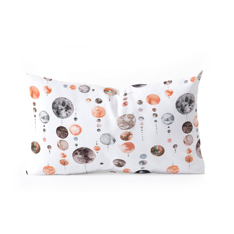Ninola Design Full Moons Astronomy Oblong Throw Pillow