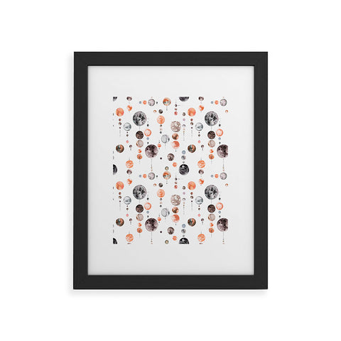 Ninola Design Full Moons Astronomy Framed Art Print