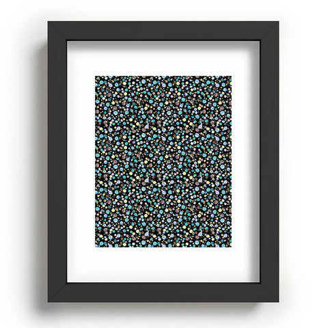 Ninola Design Galaxy Constellation Dots Planets Blue Recessed Framing Rectangle