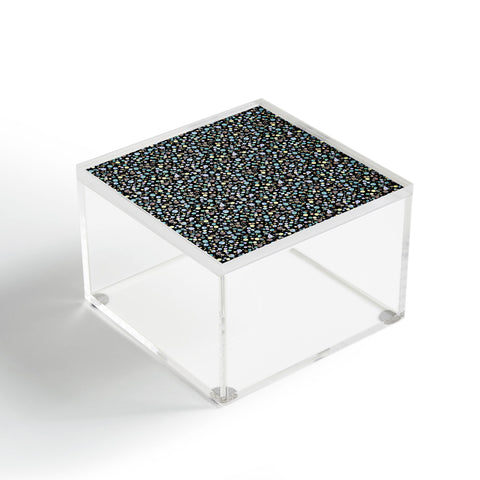 Ninola Design Galaxy Constellation Dots Planets Blue Acrylic Box