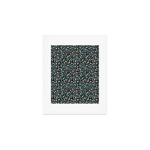 Ninola Design Galaxy Constellation Dots Planets Blue Art Print