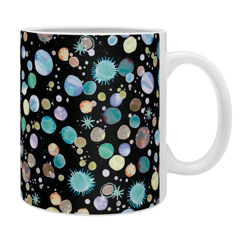 Ninola Design Galaxy Constellation Dots Planets Blue Coffee Mug