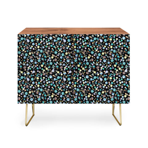 Ninola Design Galaxy Constellation Dots Planets Blue Credenza