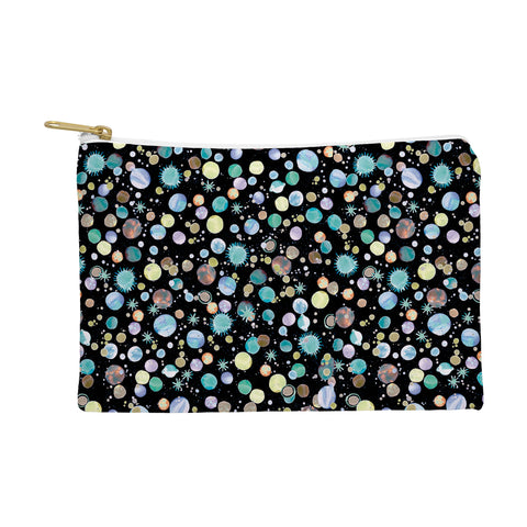 Ninola Design Galaxy Constellation Dots Planets Blue Pouch