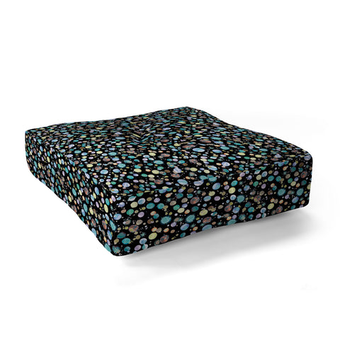 Ninola Design Galaxy Constellation Dots Planets Blue Floor Pillow Square