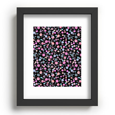 Ninola Design Galaxy Constellation Dots Planets Dark Recessed Framing Rectangle