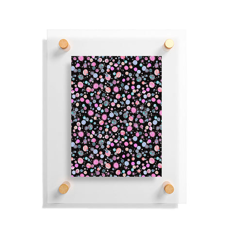 Ninola Design Galaxy Constellation Dots Planets Dark Floating Acrylic Print