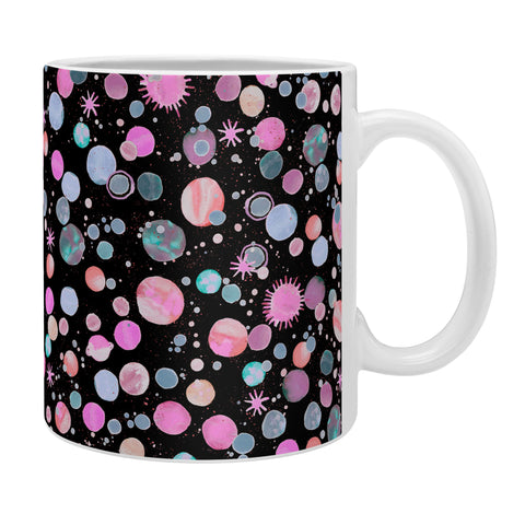 Ninola Design Galaxy Constellation Dots Planets Dark Coffee Mug