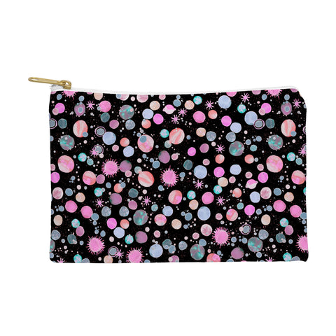 Ninola Design Galaxy Constellation Dots Planets Dark Pouch