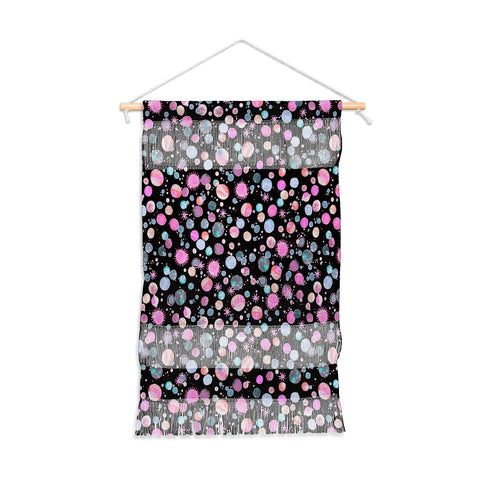 Ninola Design Galaxy Constellation Dots Planets Dark Wall Hanging Portrait