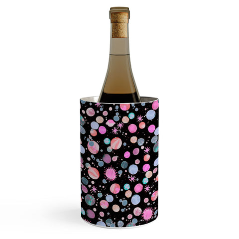 Ninola Design Galaxy Constellation Dots Planets Dark Wine Chiller