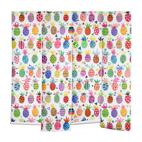 Ninola Design Geo pineapples Multicolored Wall Mural