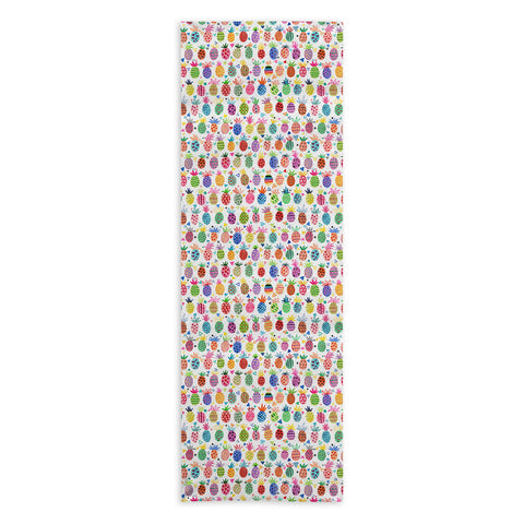 Ninola Design Geo pineapples Multicolored Yoga Towel