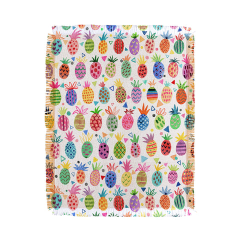 Ninola Design Geo pineapples Multicolored Throw Blanket