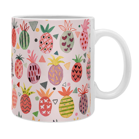 Ninola Design Geo pineapples Pink Coffee Mug