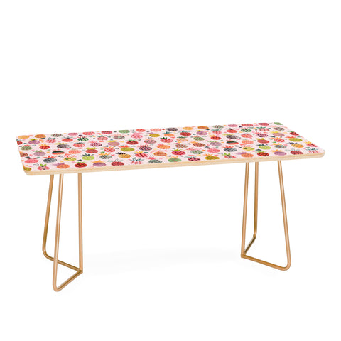 Ninola Design Geo pineapples Pink Coffee Table