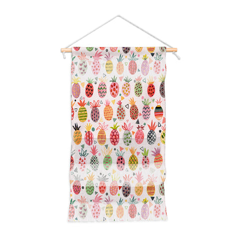 Ninola Design Geo pineapples Pink Wall Hanging Portrait