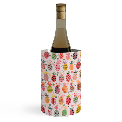 Ninola Design Geo pineapples Pink Wine Chiller