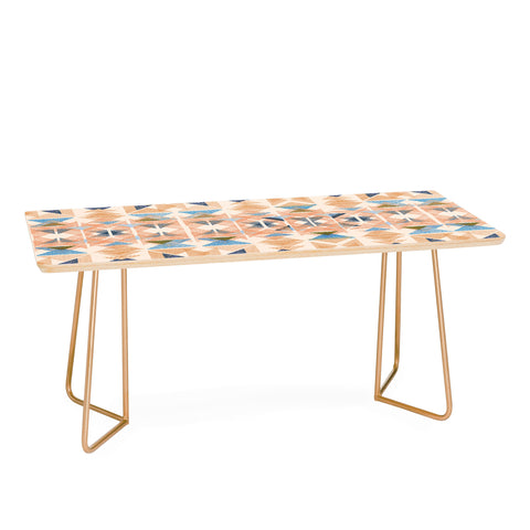 Ninola Design Geometric Boho Nomadic Gold Coffee Table