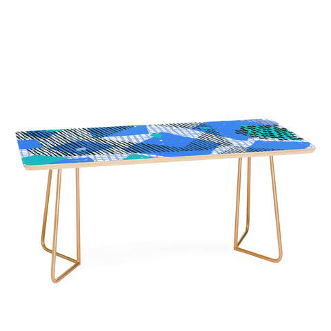 Ninola Design Geometric patches blue Coffee Table