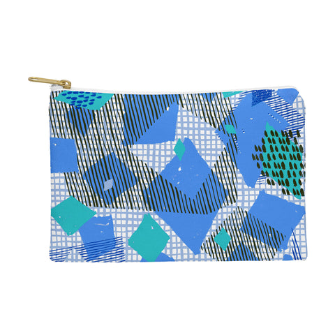 Ninola Design Geometric patches blue Pouch