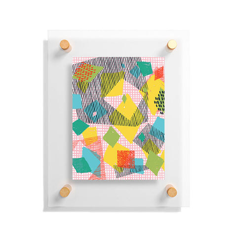 Ninola Design Geometric patches multi Floating Acrylic Print